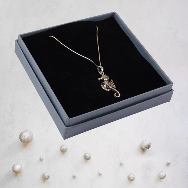 Sterling Silver Seahorse Pendant Necklace – Ocean Treasure