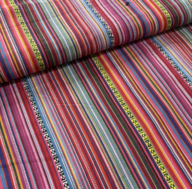 Pink Stripe Woven Cotton