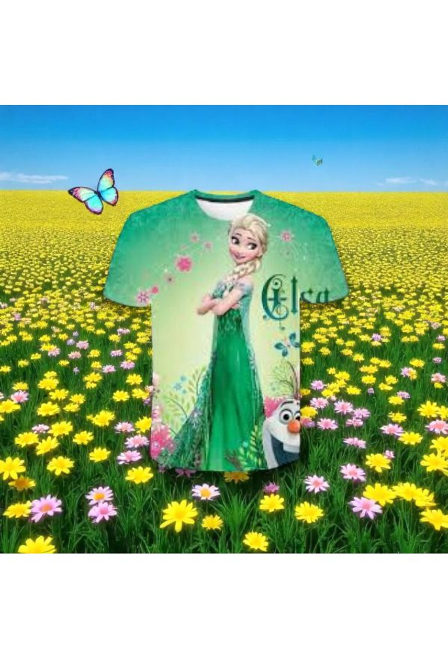 PictureShirt Elsa grün 4-6 J