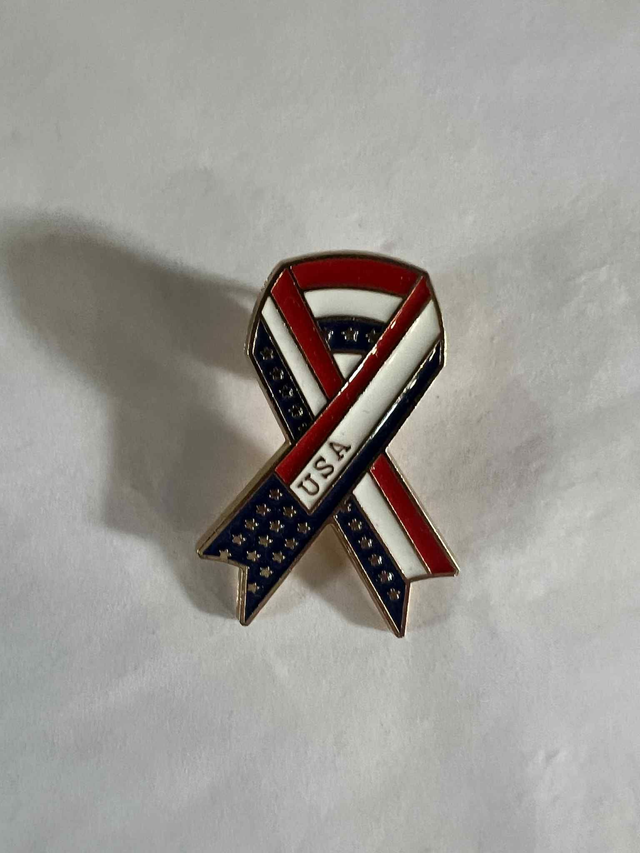 Pin's Ruban Drapeau USA