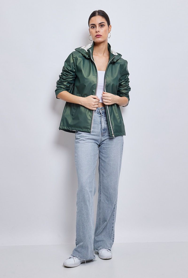 Giacca impermeabile verde