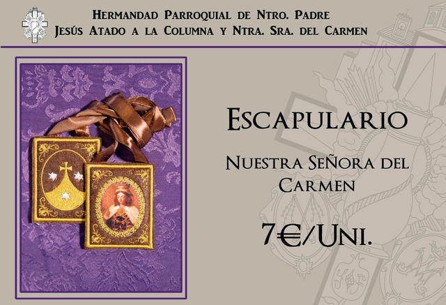 Escapulario Virgen del Carmen