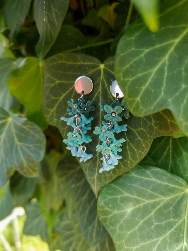 Collection Fleurs d&#039;eau- Boucles d&#039;oreilles Eline