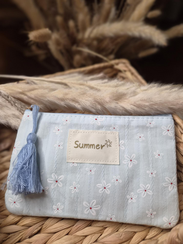 Pochette à message "Summer" - Modèle bleu