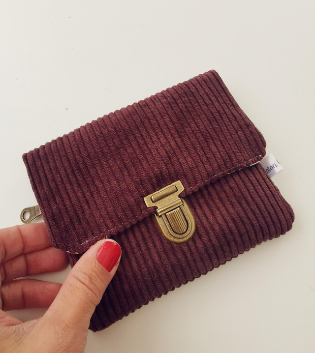 Portefeuille JIMMY velour bordeaux 