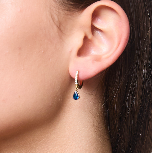 Boucles d’oreille petite créole strass