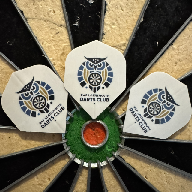 Lossiemouth darts club logo flights set