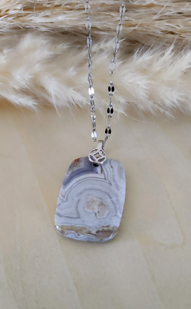Pendentif "Destin" Agate crazy lace 