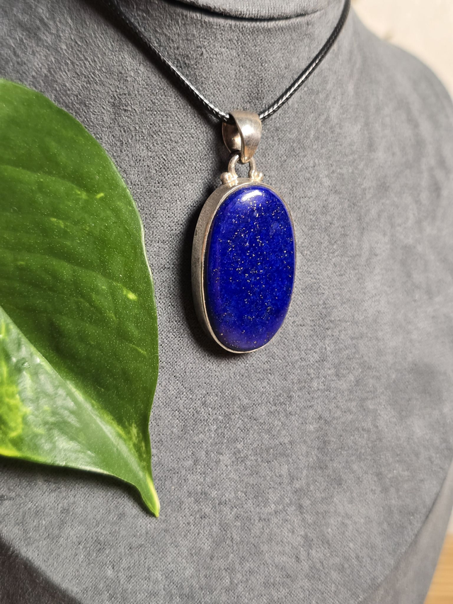 Pendentif Lapis Lazuli et argent 925 (Qualité AA+)