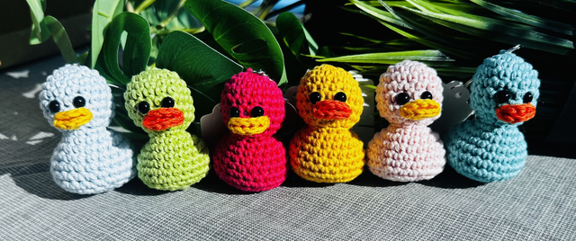 Crochet Duck Keyring