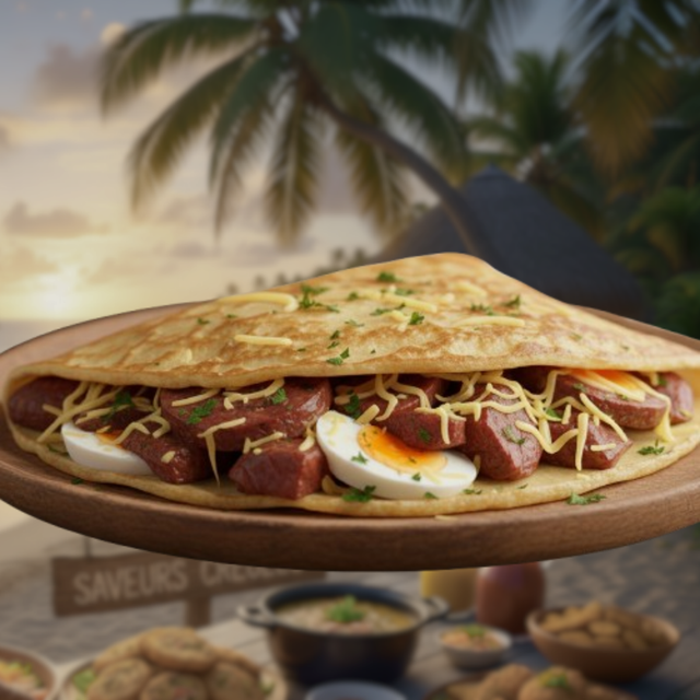 Crêpe C9 : Œuf, Merguez, Fromage