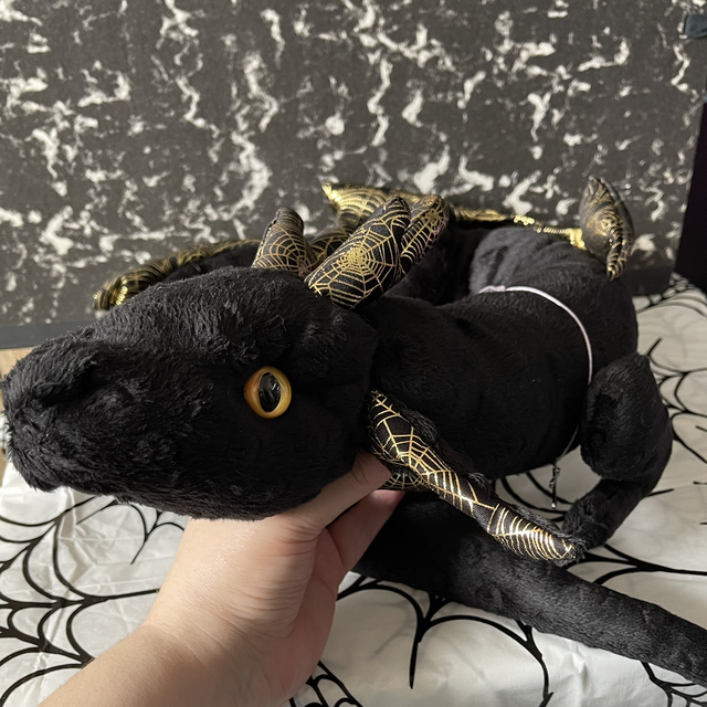 Draak knuffel black spider