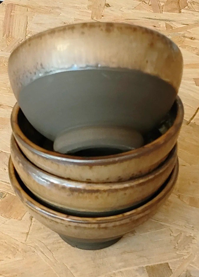 Bols en grès – Tons bruns dorés – Faits main – Lot ou à l’unité