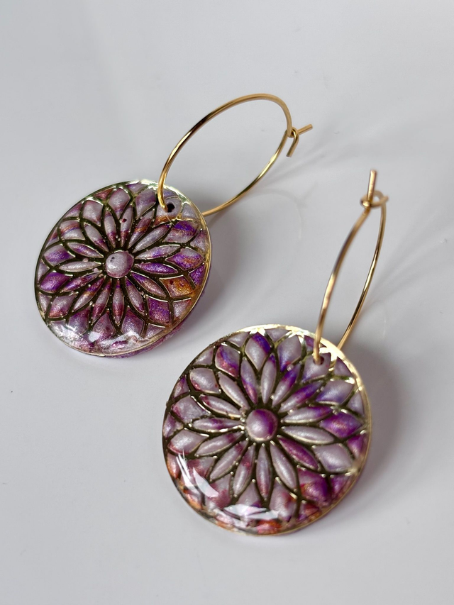 Créoles « Rosace de parme »