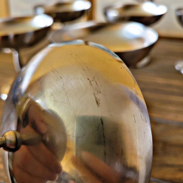 X Coupes champagne ou glace inox vintage années 70-80