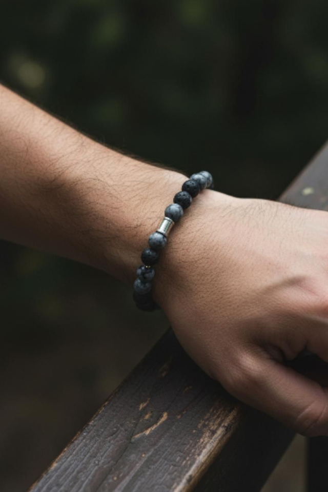 Bracelet Obsidienne Flocon De Neige - Ancrage & Équilibre Intérieur