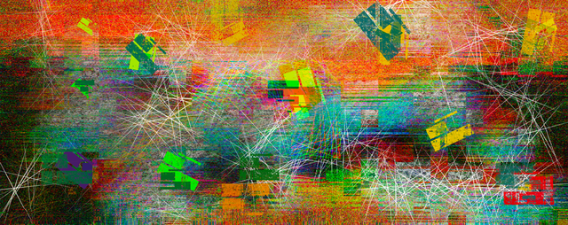 Abstract Orange Spikes  (Fine Art Limited Edition. Giclée Print)