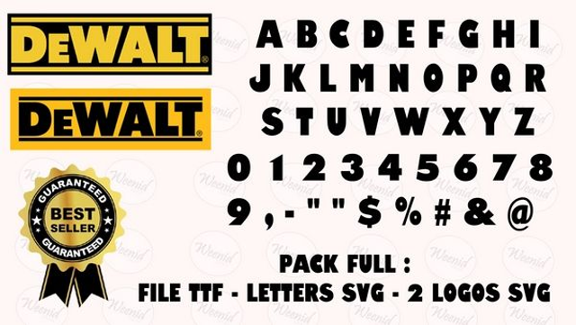 dewalt svg calligraphy, Alphabet, Font, Letters, Customize Gift, Cricut, Cut File, Otf, Printable Design Files