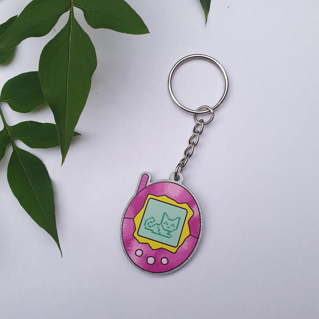 Virtual Pet Cat Acrylic Keyring