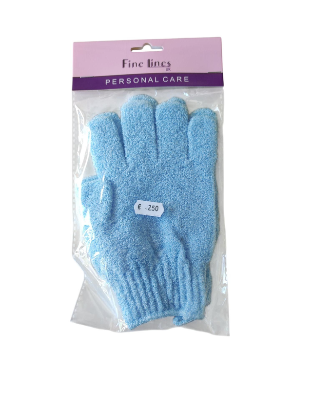 Gants exfoliant bleu