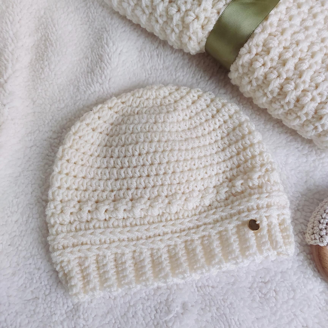Bonnet Naissance - Ivoire