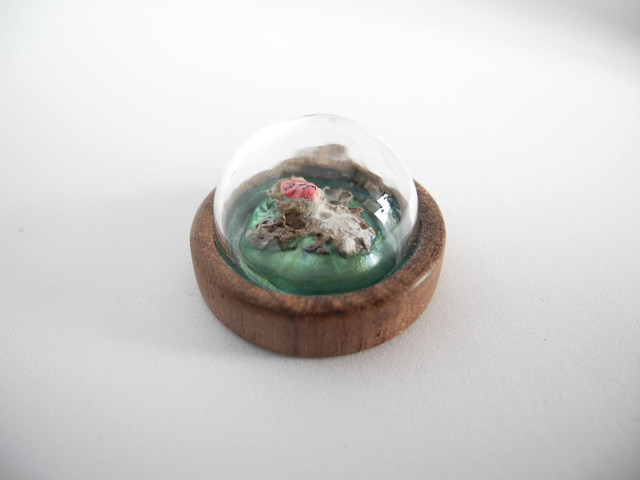 Snow monkey in a hot spring - miniature pendant for Japan enthusiasts
