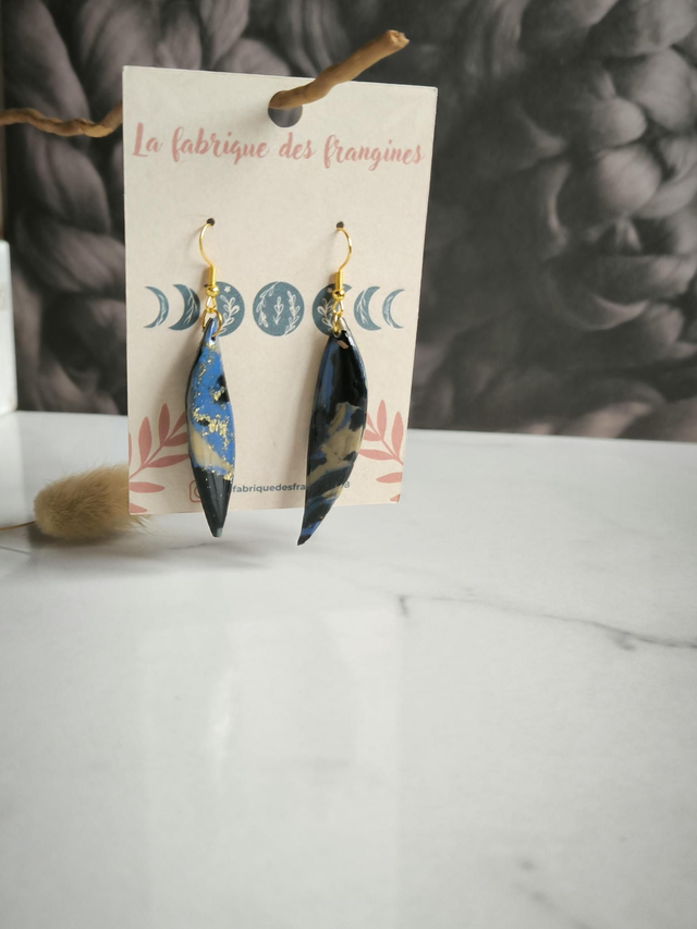 Boucle Nuit étoilée forme feuille