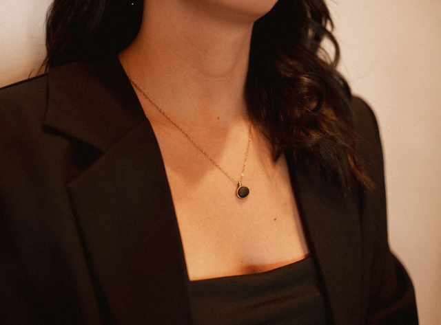 Necklace with Polymer Clay ~ Punto