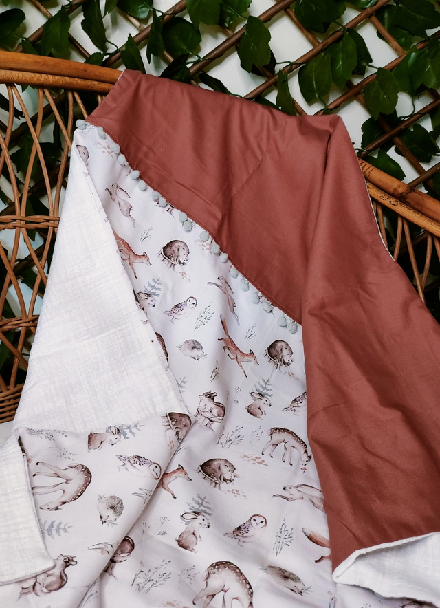 Couverture légère thème forêt - Personnalisable