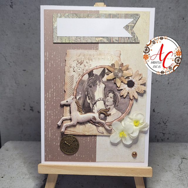 Carte Double _ Vintage portrait V.2