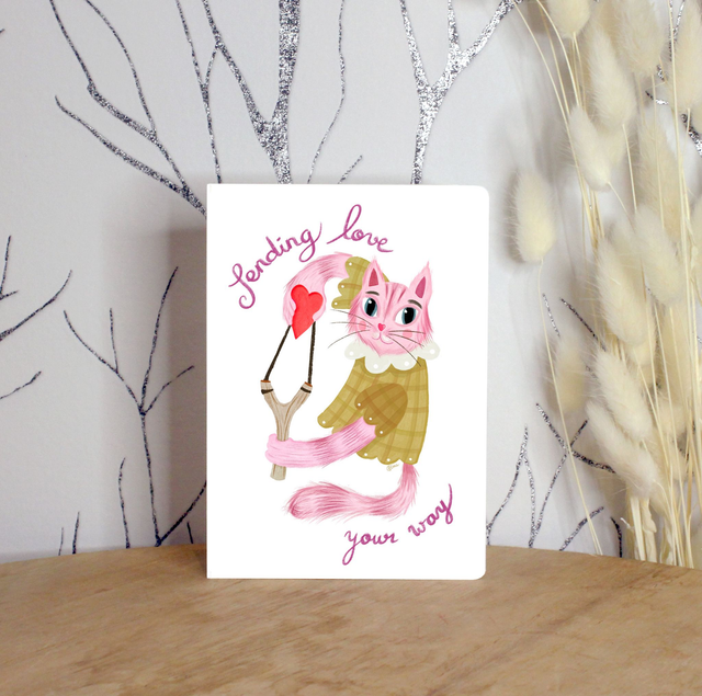 Carte postale "Sending love your way"