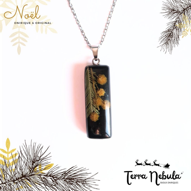 Collier fleuri Sensibilité (mimosa) | CO027 