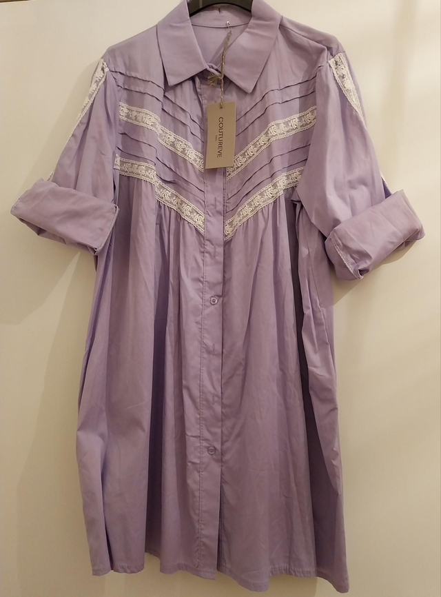 Tunique longues manches  mauve