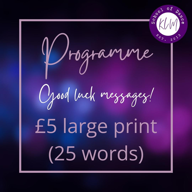 Programme Good Luck Message - Large