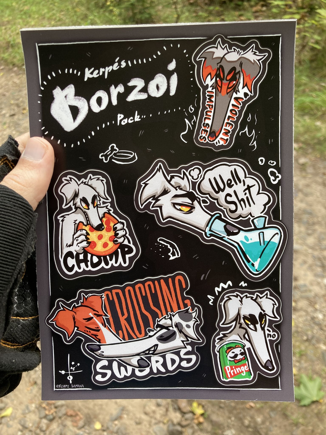 Sticker sheet "Borzoi" 