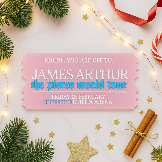 Personalised Acrylic Keepsake ticket