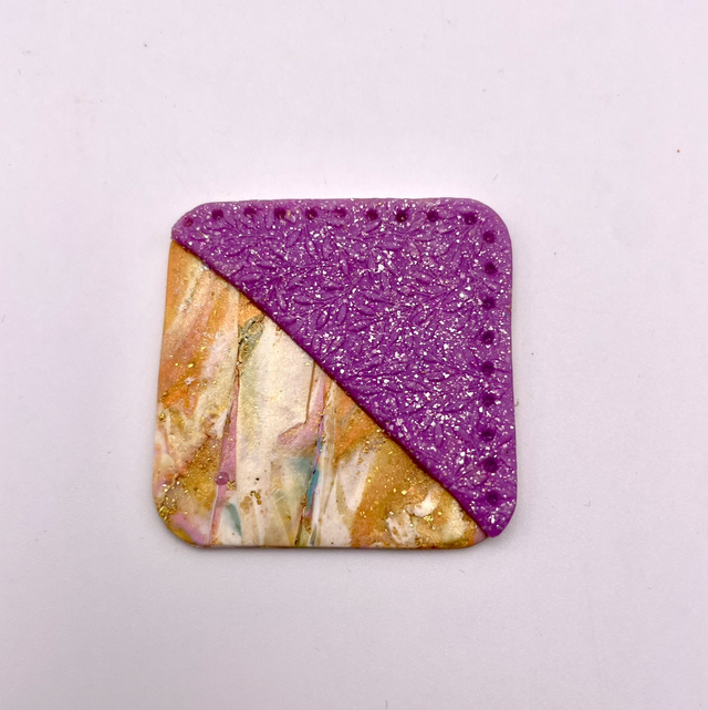 Lavender and orange corner bookmark 