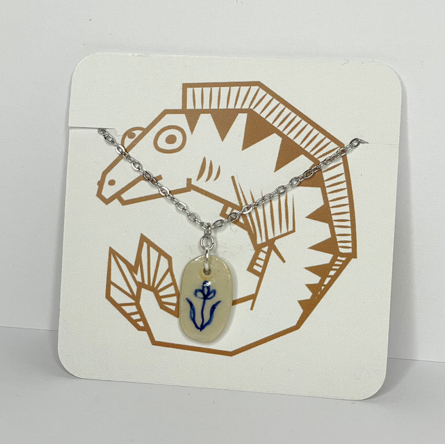 Necklace Blue Flower