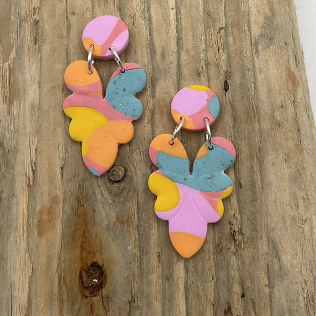 Pastel statement danglies 