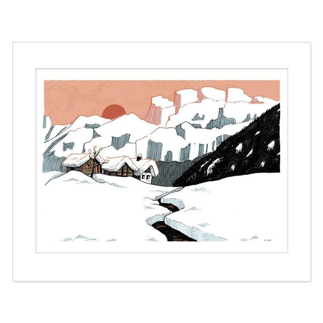 Berge Dolomiten, Rosengarten, Abendrot