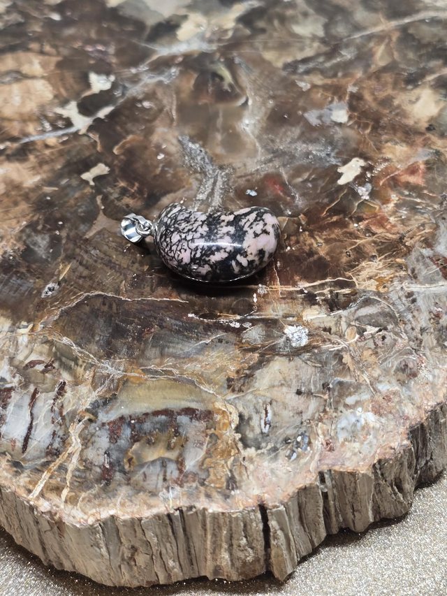 Pendentif Rhodonite
