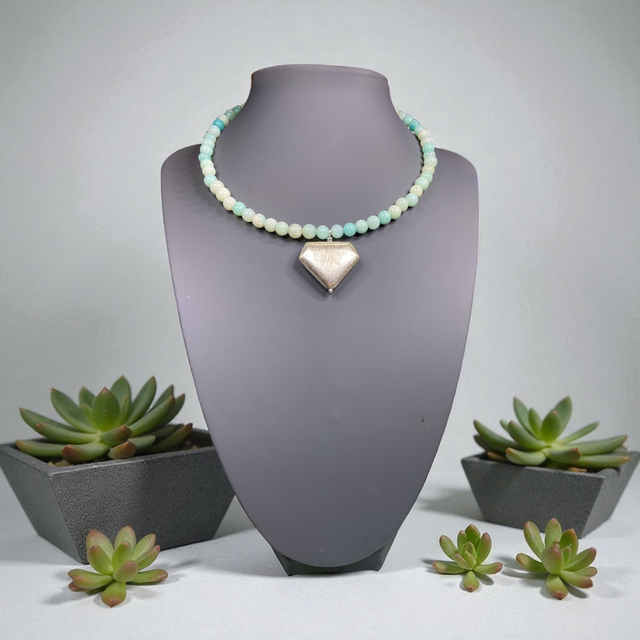 Amazonite pendant necklace