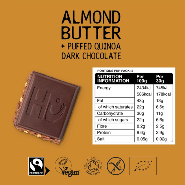 Hu Organic Almond Butter + Crispy Quinoa Dark Chocolate