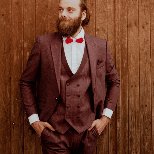 🌾 Le Nœud Distingué • Marqueterie de paille rouge