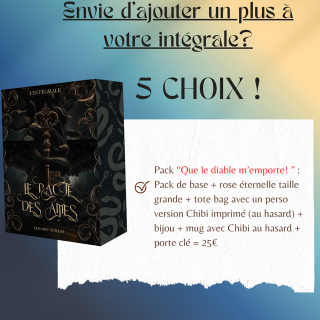 Le pacte des âmes - Intégrale version COLLECTOR édition limitée et numérotée - pack Que le diable m'emporte!