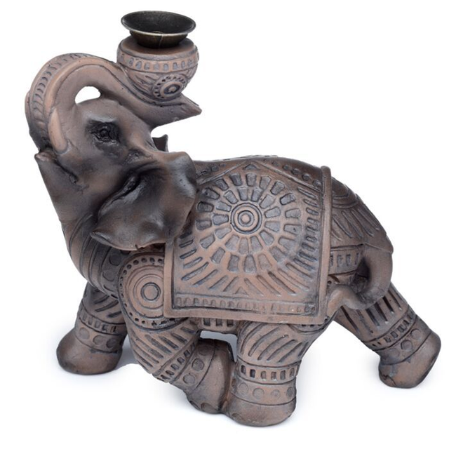 Brûleur d'Encens à Refoulement Reflux Backflow Peace of the East - Eléphant Effet Bois