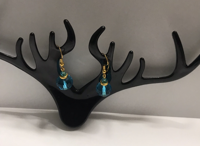Blue Dangling Earrings-BDE4324