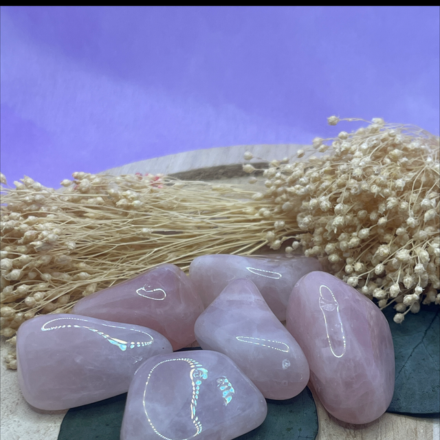 Pierre roulée Quartz rose "Tendresse • Amour • Douceur"