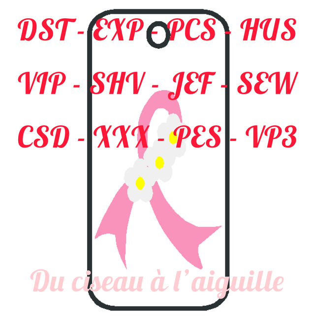 fichier broderie Marque-page - 2 Tailles / 12 Formats