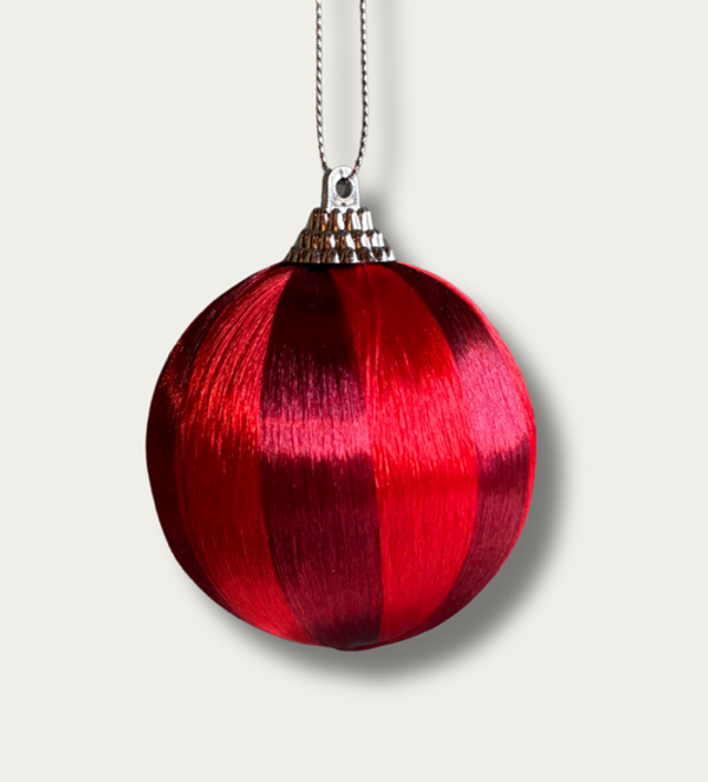 Striped Bauble - Red 